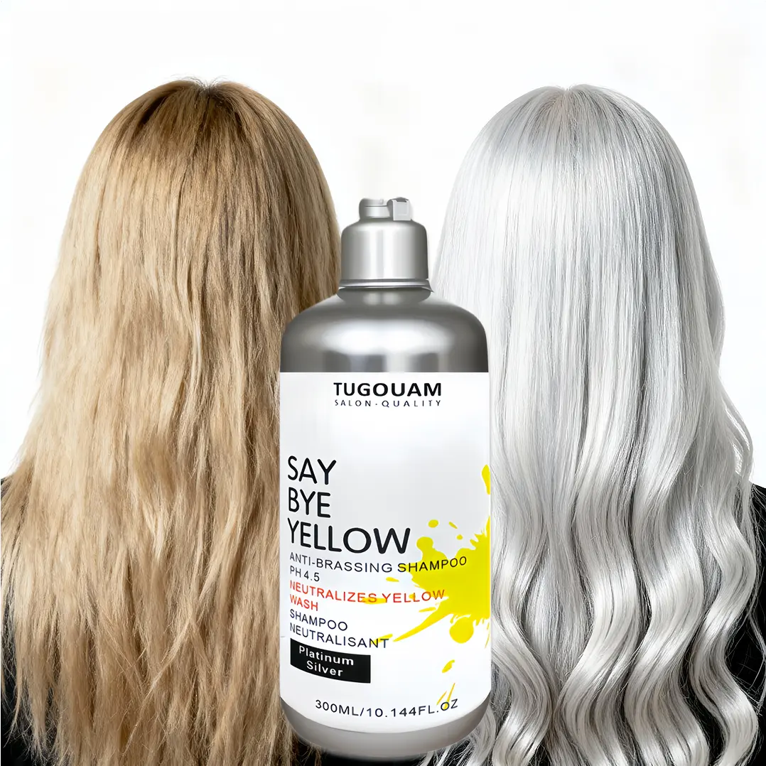 Say Bye Yellow Shampoo| ForBlonde Hair |Purple Shampoo l RemoveBrassiness |Rich Lather |Floral Fragrance l ForPlatinum Blonde Hair Haircare Cleanser (10.144 fl oz)-Semi-Permanent Hair Color Shampoo