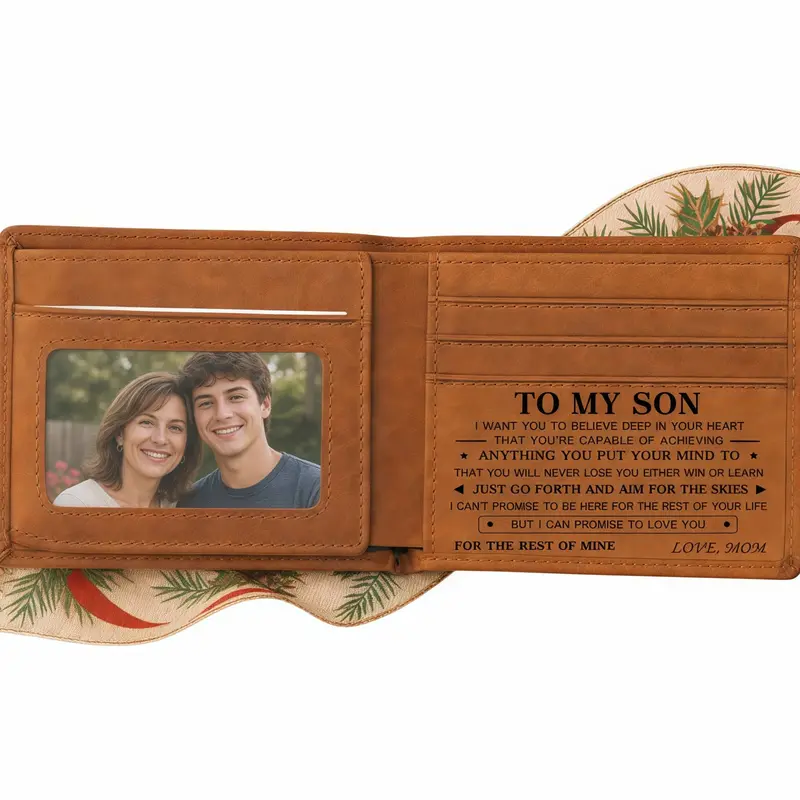 Motherhood-DUJO Engraved Wallet For Son-You Will Never Lose-Leather Wallet-Fall Outfits-Men's Wallet--Personalized Christmas Gifts To Son-boymom-Birthday gift for a boy,Son Gifts for Teen Boys,Son Birthday Gifts Ideas from Mom Dad