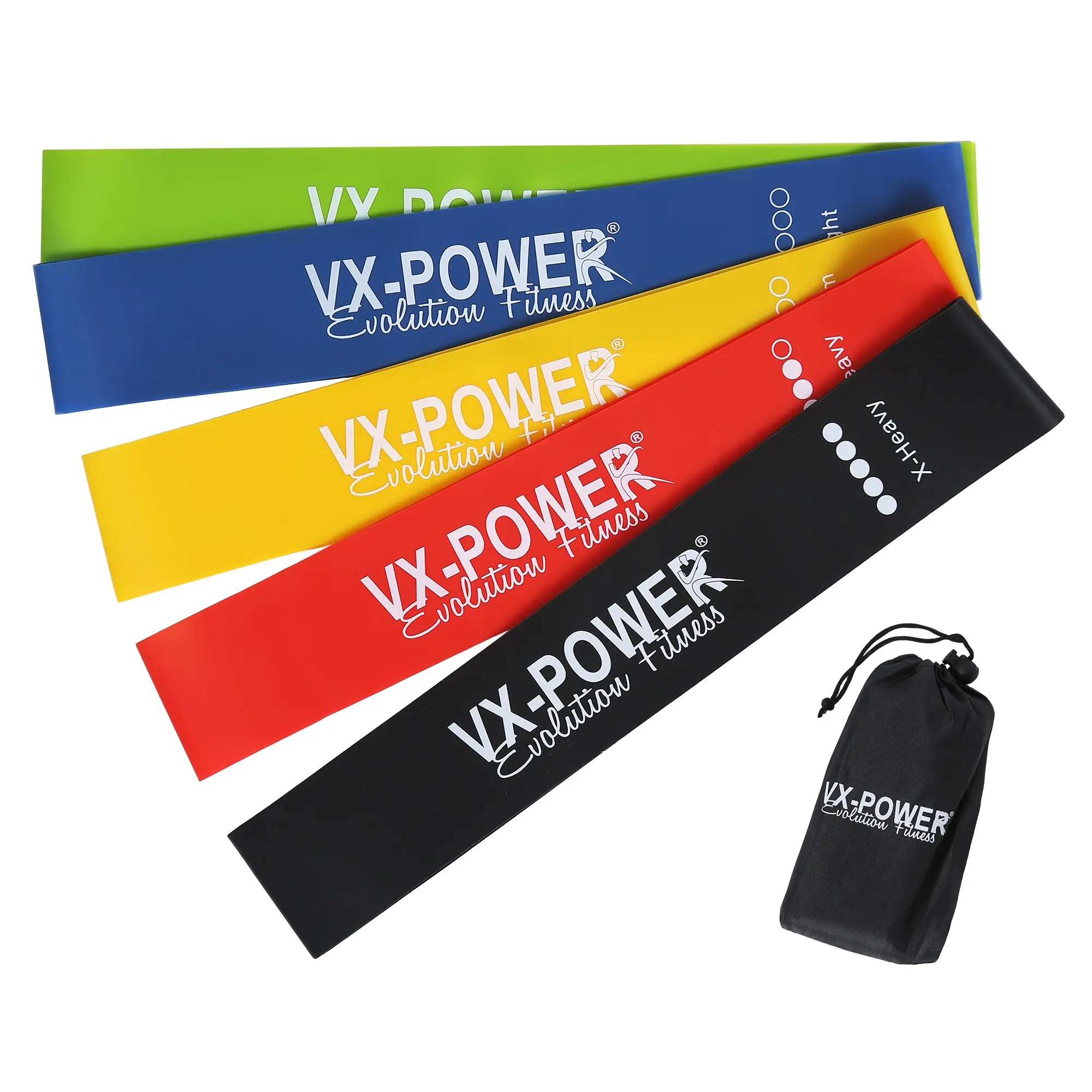 VX-Power Resistance Bands - Elastic Training Exercise Stretching Bands, Strength Training Equipment for Arm Workouts & Body Recomp, Elastic Training Band, Exercise Bands