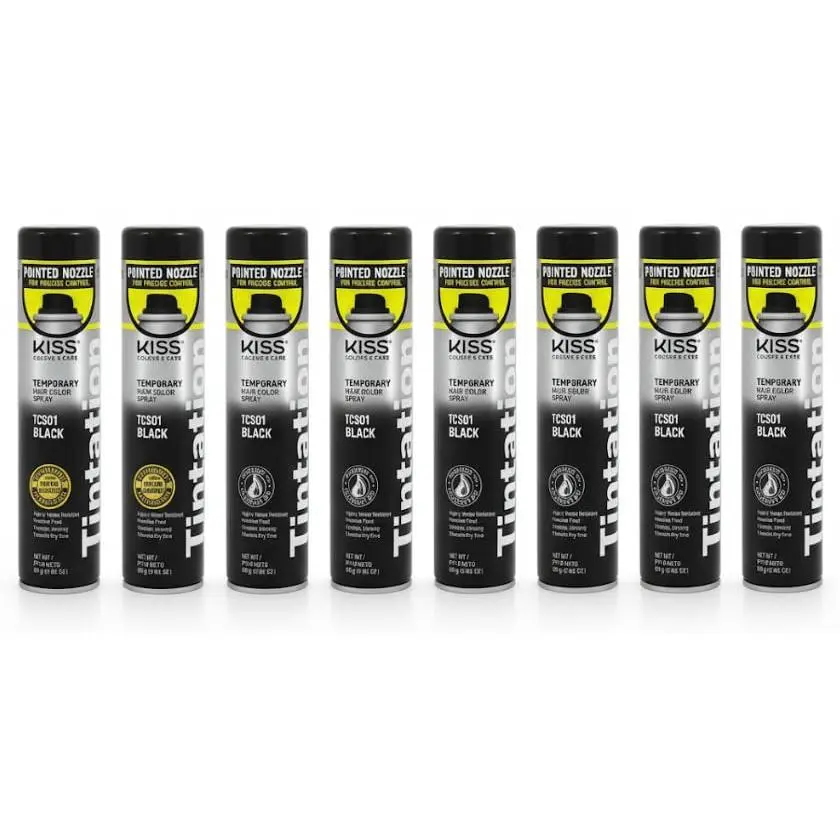 8 Pack Tintation Color Spray TCS01 Black