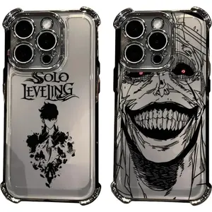 Hot Anime Solos Leveling Painting Phone Cases For iPhone 17 16 15 14 13 12 Promax Pro Air Plus Anti-Fall Shockproof Protective Cover Protection
