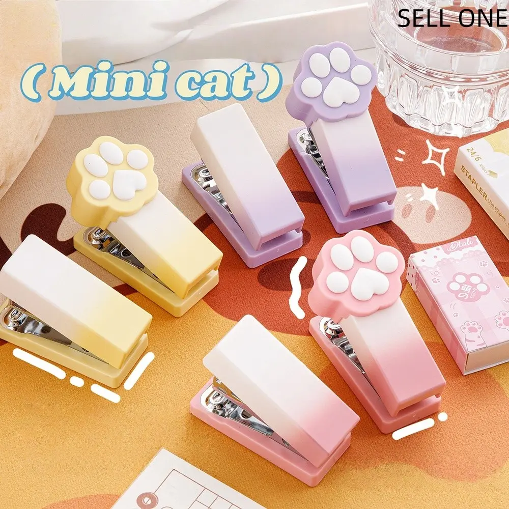 Gradient Macaron Color Mini Cat Paw Binder, Portable Office Supplies, DIY Tool, Ideal for Students and Home Use, Convenient Index Organizer