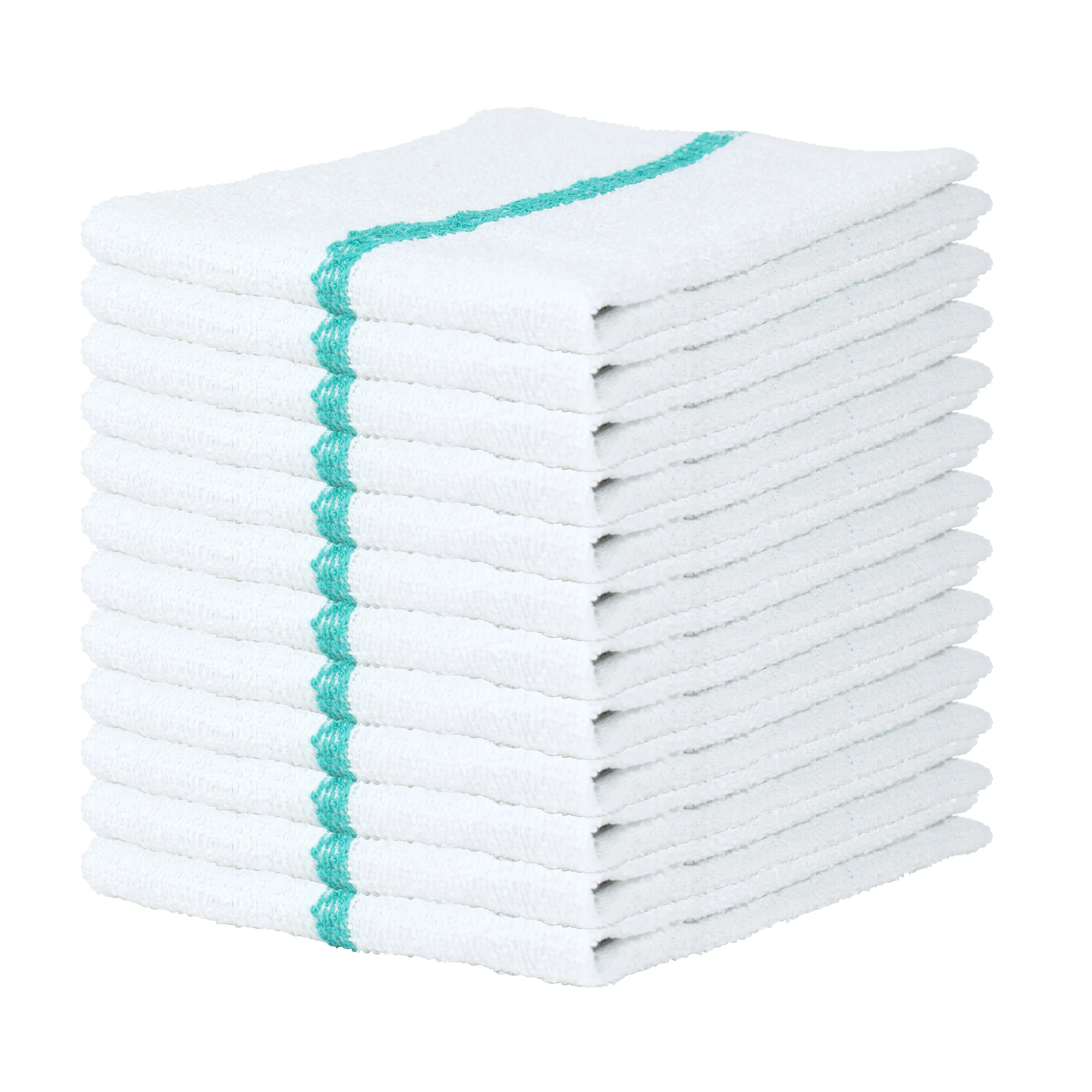 Arkwright LLC Qwick Wick Terry Cotton Striped Bar Mop Towels, 16x19 in, Available in 12-Pack or 60-Count Case