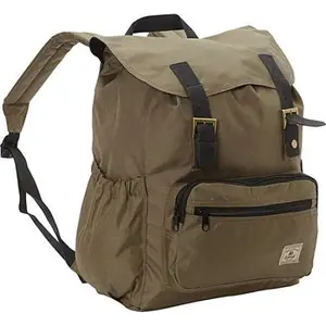 212 MAIN Everest BP500-OLI Durable Backpack - Olive PU Fabric Rucksack with Drawstring Top, Spacious Main Compartment, Zipper Pockets, Stylish Daypacks