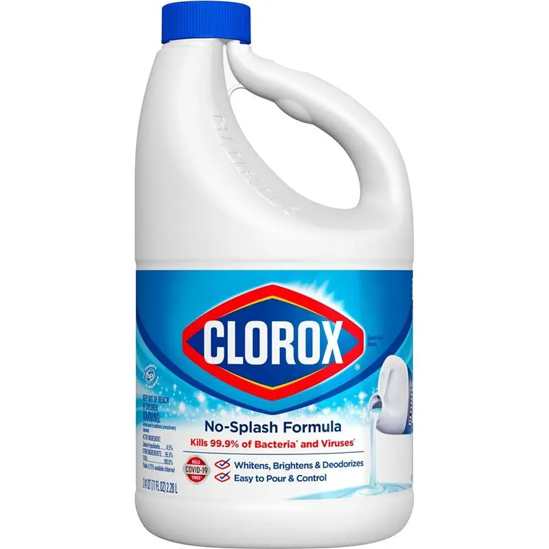 2 Pack 77 fl. oz. Splash-Less Regular Concentrated Disinfecting Liquid Bleach Cleaner