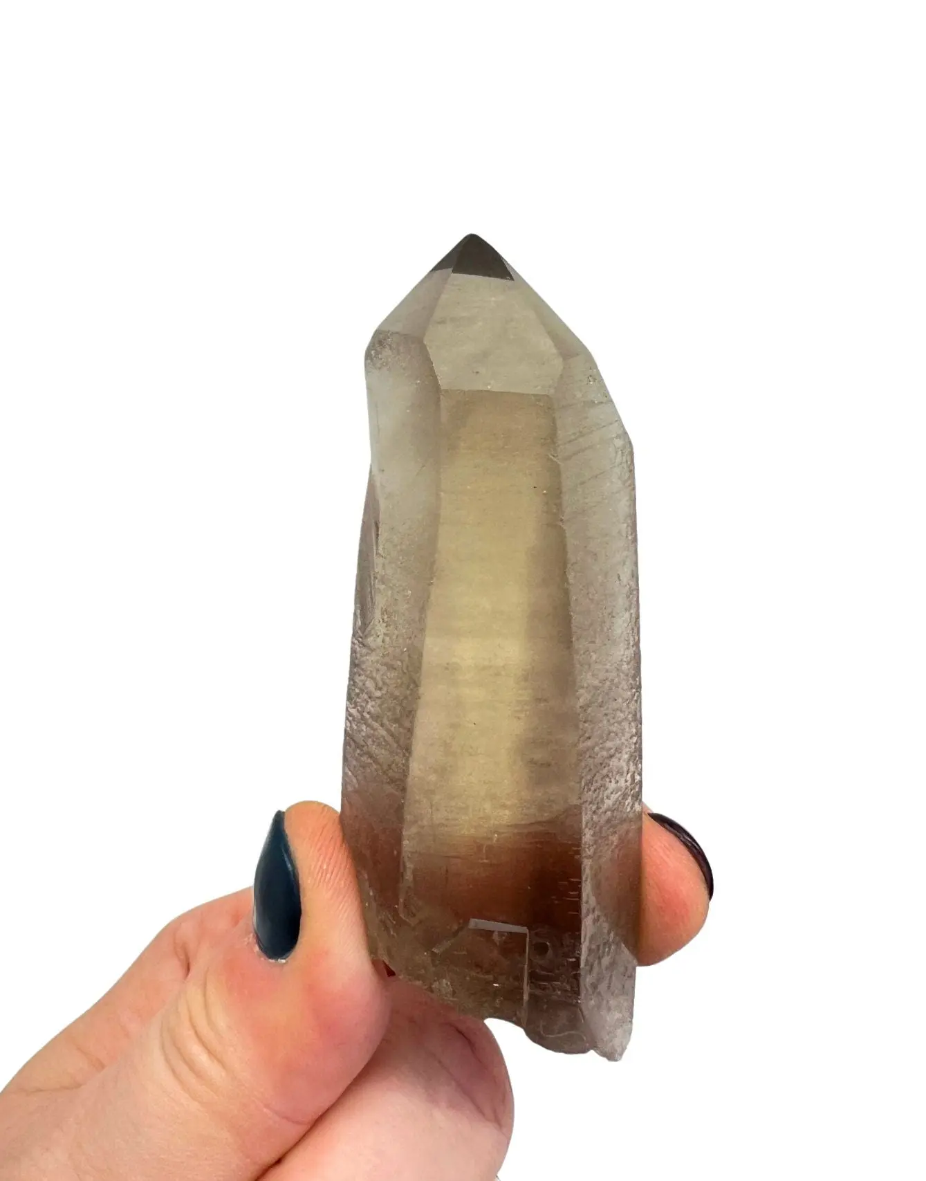 New Moon Beginnings Smoky Citrine Lemurian Quartz Point - Natural Form with Unique Texture and Color