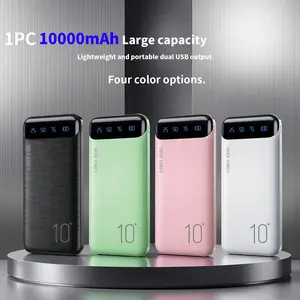 10000mAh mobile power supply, Travel battery pack, dual output USB-A 10W, input type-c 10W ultra-fast flash charging 74Wh multi-color case compatible with IOS Android systems, iPhone and 99% of models