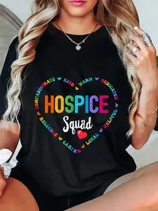 100% Cotton Unisex HOSPICE Squad Nurse week Palliative Care Hospice Aide T-Shirt