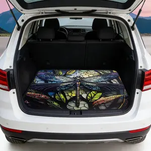 Durable All Weather Car Trunk Mat Fit for Most Car Models Non Slip Easy Clean Polyester Cargo Liner Christmas Gift for Car Owners Vehicle Interior Accessory Festive Car Accessory