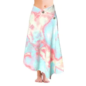 Simple Sarongs Miami Sunrise Cotton Beach Towel and Sarong Cover-Up Sized XS-4XL