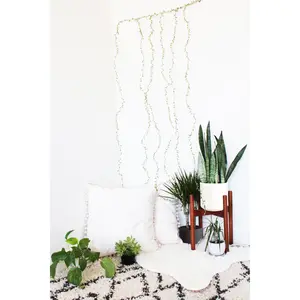 Green Leaf Vine Fairy Light Curtain 96 LED