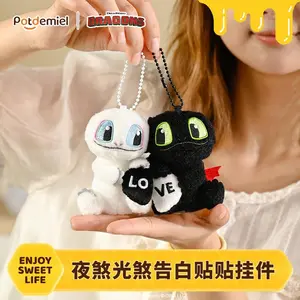 Light Fury Night Fury Magnetic Plush Doll Toy Toothless Dragon Bag Backpack Pendant Mascot Hanging Ornament Children Gift