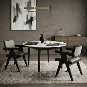 Tottenham Arm Chair with Inverted V-Leg Design & Upholstered Seat By FOA