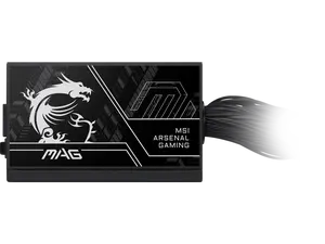 MSI MAG A650BN PCIE5, Non-Modular Compact Gaming 650W Power Supply, 80+ Bronze, ATX 3.1 & PCIe 5.1 Ready, Low-Noise Fan, Embossed Jacket Cables, 5 Year Warranty