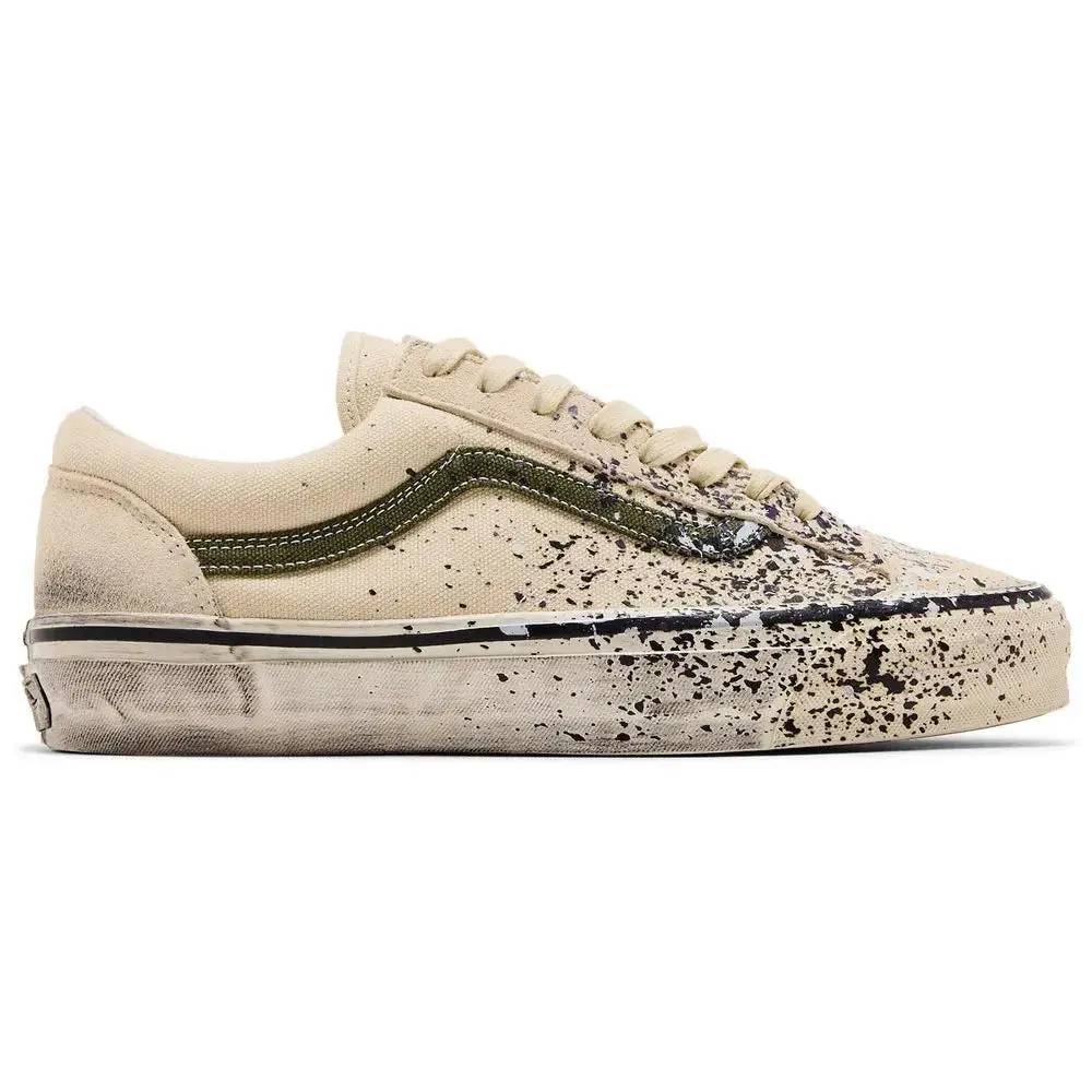 Vans Premium Old Skool 36 Paint Splatter Turtledove Men's Casual Daily Lifestyle Sneaker Fashion Footwear Walking Skate Shoe