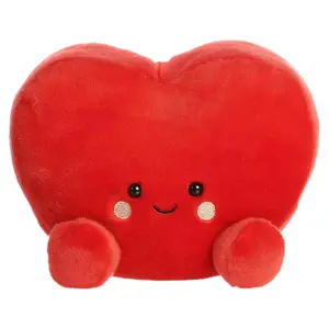 Aurora Adorable Palm Pals Party Sized Amore Heart Stuffed Animal - Fun Characters Now in Bigger Sizes - Perfect for Decorating Rooms and Birthday Gifts - Red 8 Inches