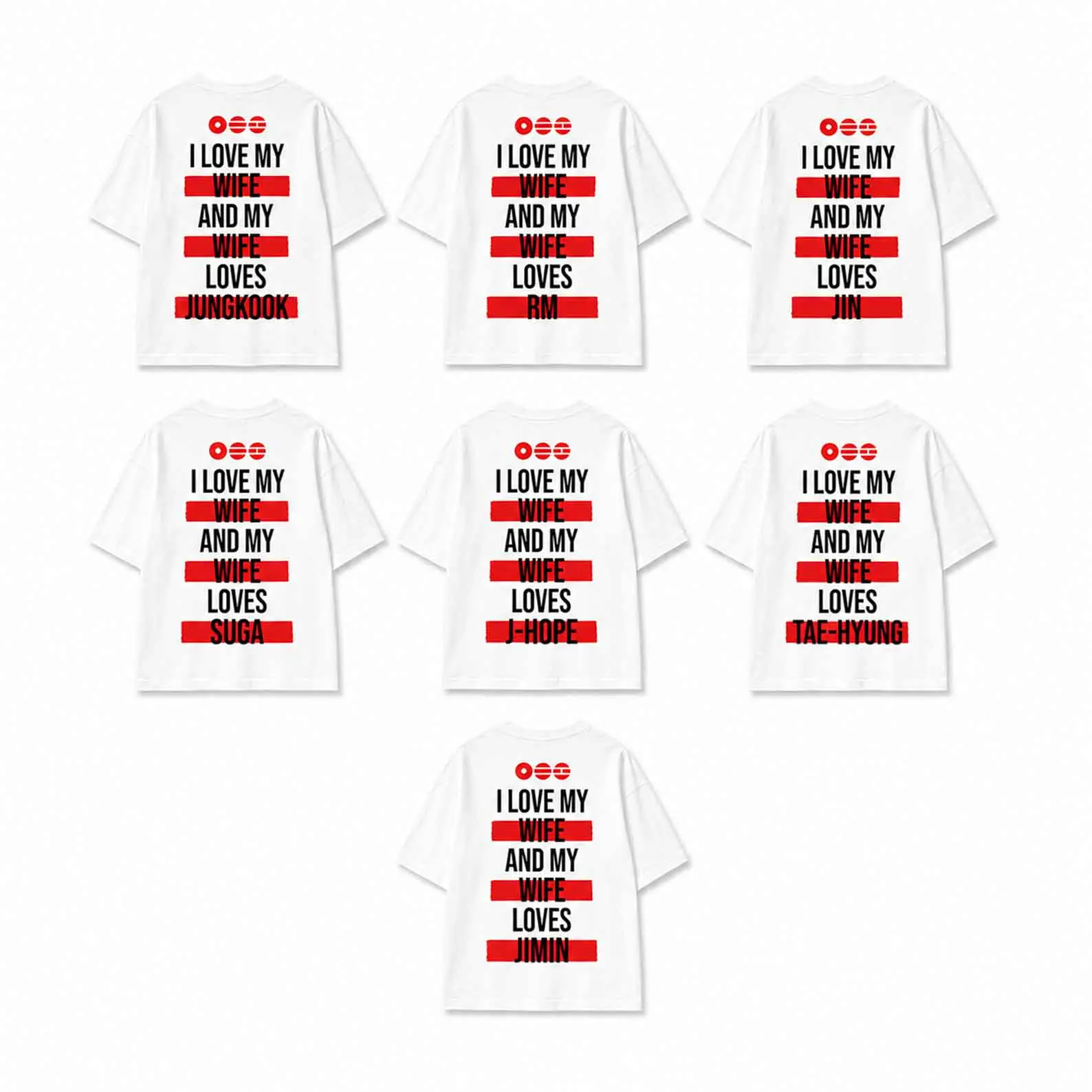 My Wife Loves Arirang Back Print Unisex T- Shirt, Graphic Tee Gift For Fans