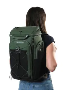 Titan PRO by ARCTIC ZONE Insulated Cooler with Ice Walls, Portable Travel Reusable Model with Cooler Compartment, Insulated Backpack & Personal Design for Camping, Hiking, Insulated Backpack Cooler