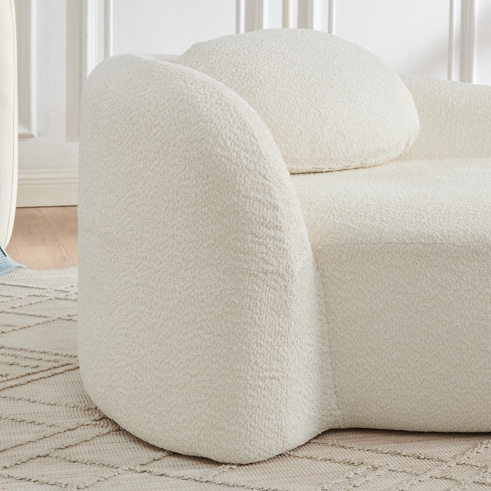 Modern Oval Lounge Chair with Integrated Backrest, Side Armrest & Pillow, Compact Single Lazy Sofa for Living Room, Bedroom, Apartment Modern Oval Lounge Chair with Integrated Backrest, Side Armrest & Pillow, Compact Single Lazy Sofa for Living Room, Bedroom, Apartment