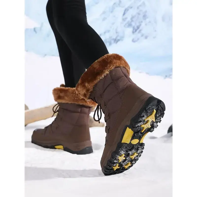 Women's Winter Snow Boots Waterproof Lightweight Warm Faux Fur Lined Mid-Calf Booties Women's Winter Snow Boots Waterproof Lightweight Warm Faux Fur Lined Mid-Calf Booties