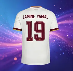 2026 Spain 19# Lamine Yamal Home Red and Away Beige Soccer Jersey 20# Pedri Long Sleeve and Short Sleeve Jersey