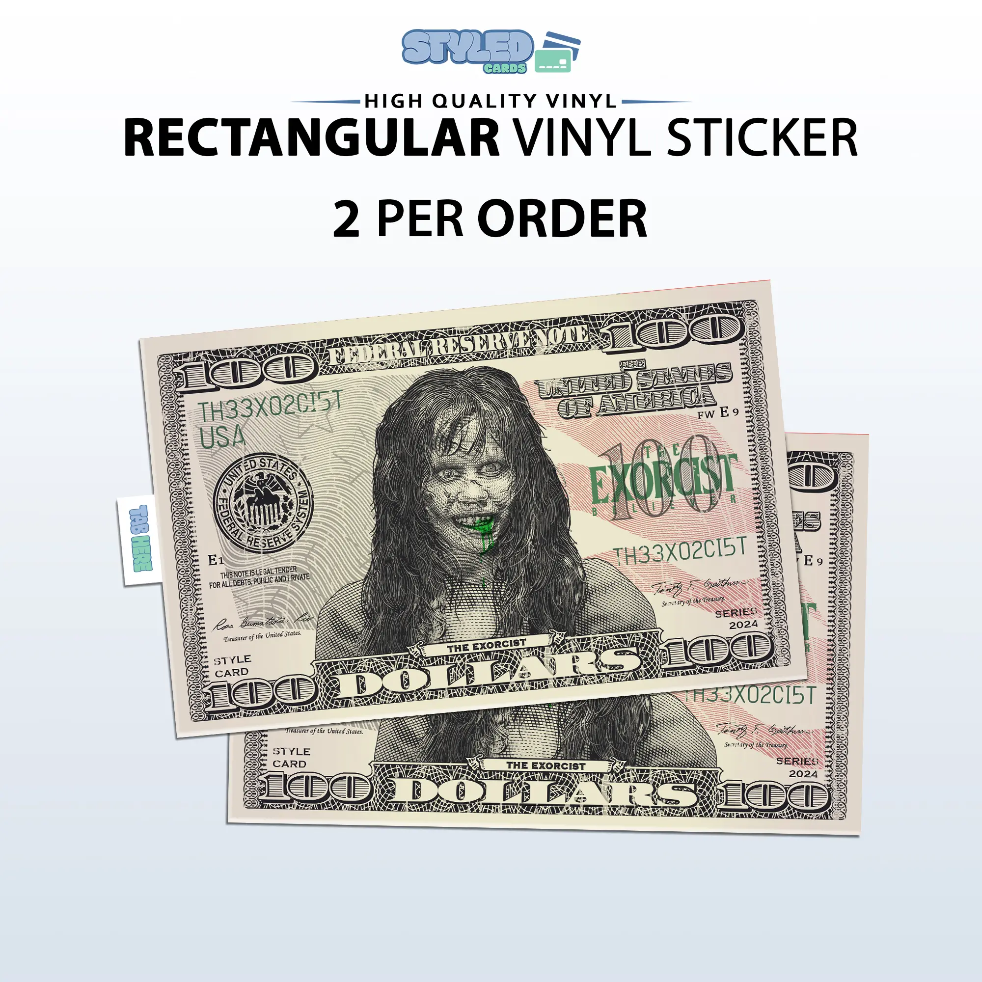 Halloween the exorcists rectangle vinyl sticker Halloween the exorcists rectangle vinyl sticker
