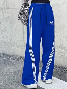 Vintage Sporty Style Fashion Loose Fit Striped Pants, Perfect for All Seasons & Daily Wear, Ideal for Trendsetters & Comfort Seekers