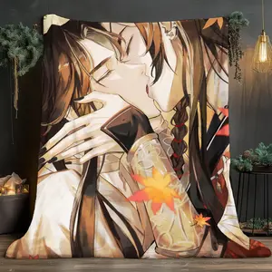 Heaven Official’s Blessing Art Print Soft and comfortable home blankets, small throw blankets, nap blankets, perfect Christmas gifts for friends and besties. Super soft heat-pressed blankets, Soft Warm Blanket. Y2512