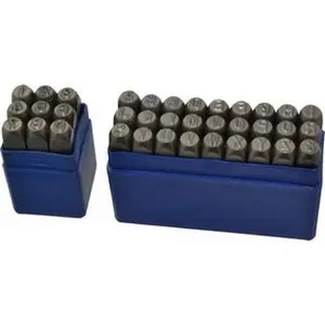Value Collection 36-Piece 1/4 inch Economy Character-Based Metal Steel Stamp Set - Office Letter Stamping Letters & Figures, LP/6-NP/6