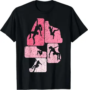 Rock Climbing Climber Bouldering Boulder Women Girls Summer Casual Shortsleeve Cotton T-Shirt