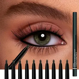 Waterproof Black Eyeliner Pencil with Vitamin E - Smudge-Proof & Long-Lasting Cosmetic Eyeliner Makeup Lipliner Smooth Pack