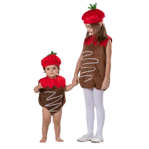 Chocolate Dipped Strawberry Costume for Kids & Babies – Cute Bubble Tunic & Hat - Perfect for Halloween, Theme Party, Cosplay & Pretend Play Fun - Soft & Comfy Toddler Dress-Up Outfit