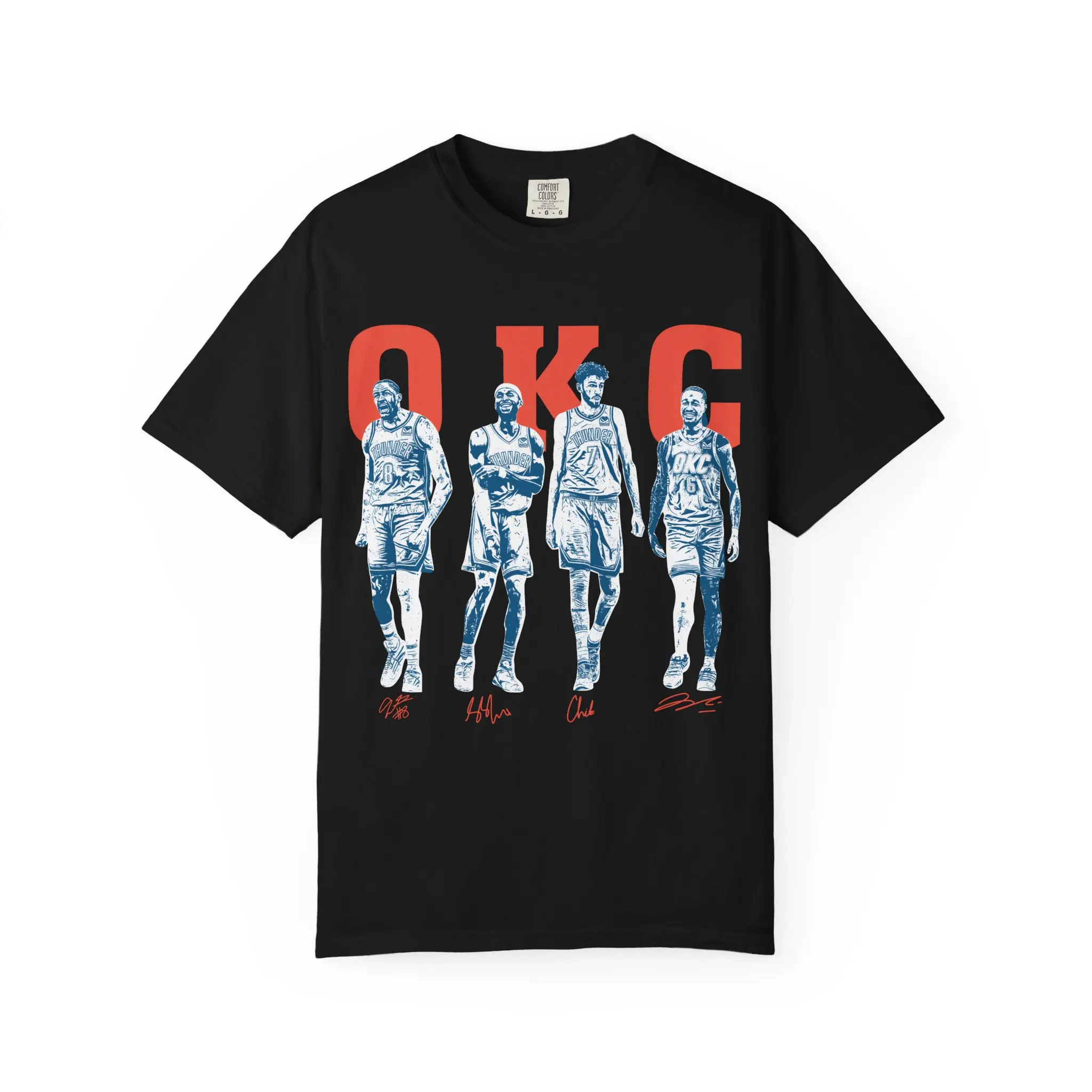 OKC Basketball Players Graphic Tee, Supersonics Fan Apparel