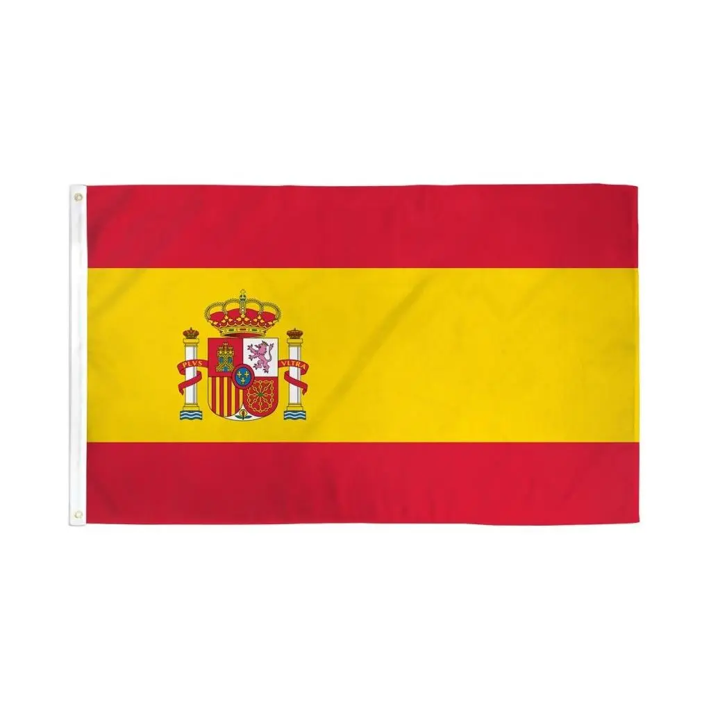 3x5ft Spain Flag Polyester Banner - Dye Sublimation Bold Print, Hanging Home Supplies, Indoor Festive Party Decor Backdrop