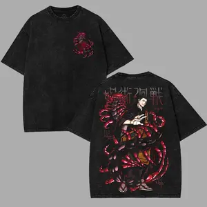 valentine shirts Geto Suguru Special grade Cursed Spirit Manipulation v3 JJK Jujutsu Kaisen Anime Manga Unisex Washed  Tshirt Menswear men's graphic tees fantasy streetwear merch