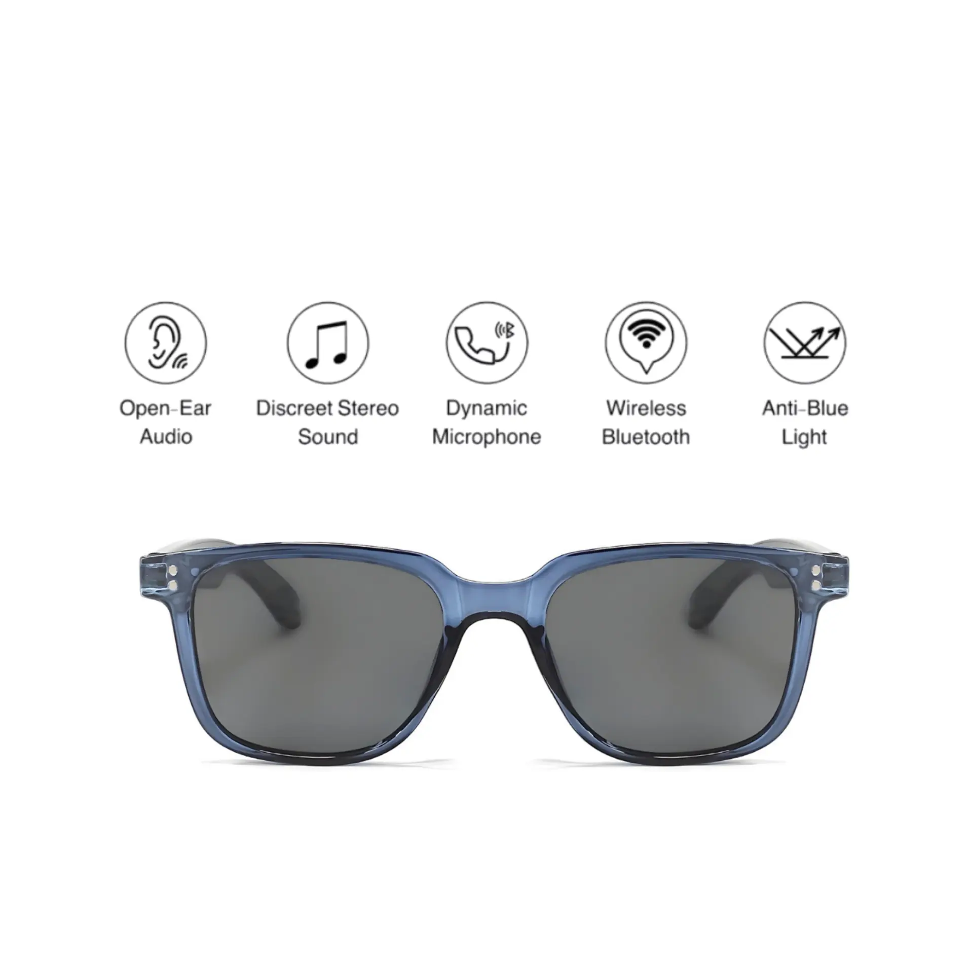 Lensly Bluetooth Auto Color Change Smart Glasses Magnetic Metal Photochromic Lenses Wireless Audio Dust-Resistant Mesh Lightweight Wireless Aesthetic Wearable