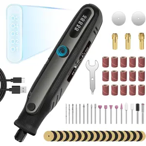Mini Cordless Rotary Tool 4V, 5-Speed Rotary Tool Kit with 69 Accessories, Power Rotary Tool for Cutting, Engraving, Sanding, Drilling, Polishing, Small Wood Carving tool or DIY Crafts(Black)