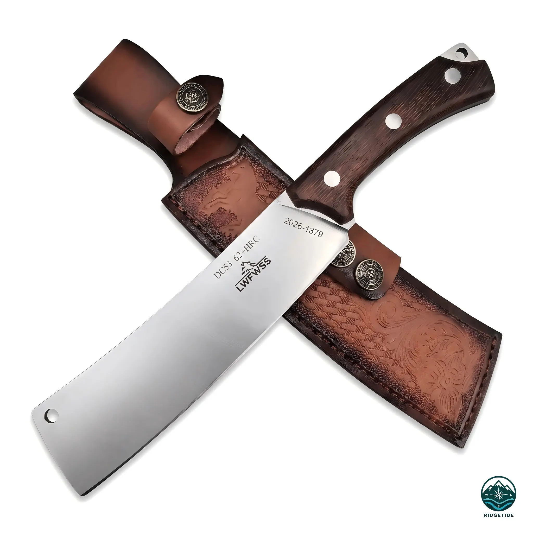 DC53 Cleaver for Kitchen Bone Chopping & Outdoor Bushcraft Wood Splitting