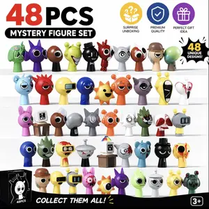 Sprunki Mega Collection - 48 Figures With Phase 1&3 Transformations- Full 20 Character Set, Music Game Collectible Dolls, Birthday Gifts for Adults & Youngsters, Whimsical Art Style Figurines, Perfect for Car & Desktop Decor, Holiday Gifts Anime Design