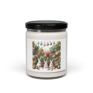 Easter Bunny, Cute Bunnies, Easter Garden, Bunny Rabbits, Colorful Garden, Easter Eggs, Easter Candle, Scented Soy Candle, 9oz Candle
