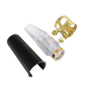 Midrange Saxophone Flute Head, Transparent ABS Head with Hat & Clip, Music Accessories for Saxophone Lovers, Instrument Accessories