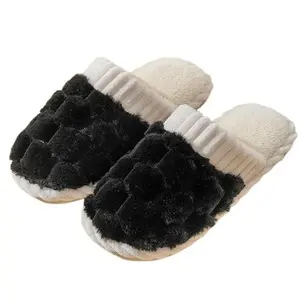 2026 New Women's & Men's Slippers Comfy House Slippers Fuzzy Memory Foam Warmth Cotton Soft Indoor Shoes Design Round Toe Non-slip Sole Waffle Weave Slipper Girl Flipflop Footwear