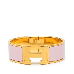 Pre-owned HERMÈS Brass Small Leather Goods Hermes Clic Clac H GM Bracelet
