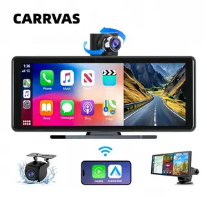 CARRVAS 2026 Edition of the in-car display screen, 8.1-inch touch screen, wireless Carplay for the vehicle, Android and iOS screen projection, 1080P rear camera, 2K front camera, entertainment and GPS navigation system