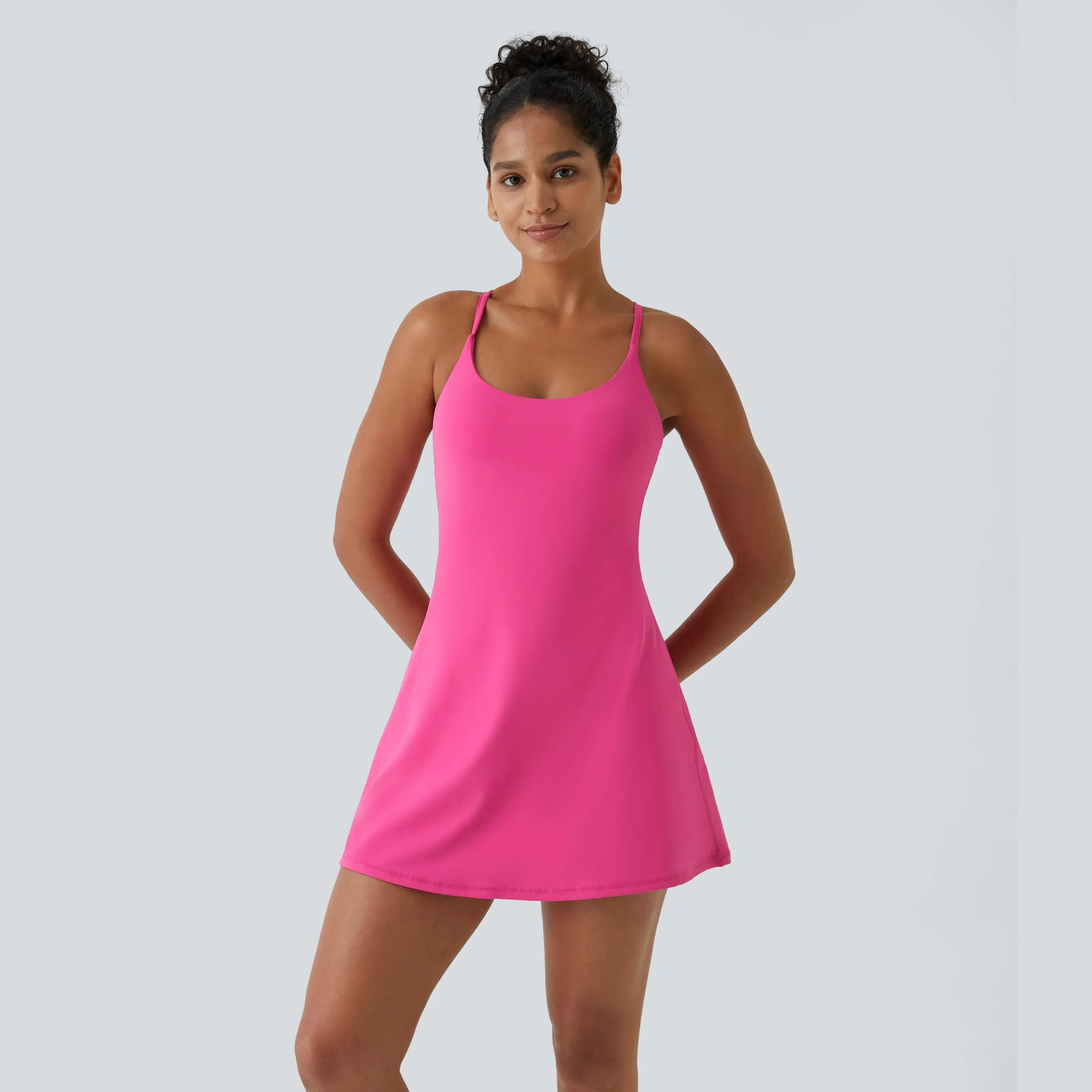 Halara SoftlyZero Plush Backless Active Dress-Easy Peezy Edition