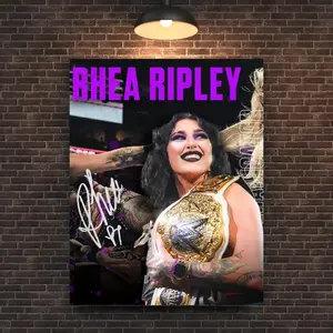 WWE Rhea Ripley Poster: Judgment Day Wrestling Art, Wrestling Wall Art, Women’s Champion WWE Artwork, Wrestling Decor, WWE Fan Gift #85