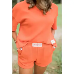 Womens Coral Summer Set Shorts