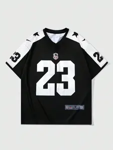 Women's Number Letter Print Round Neck Tee, Fashion Casual Crew Neck Short Sleeve T-shirt for Daily Holiday Vacation Outdoor Wear, Ladies Clothes for Summer