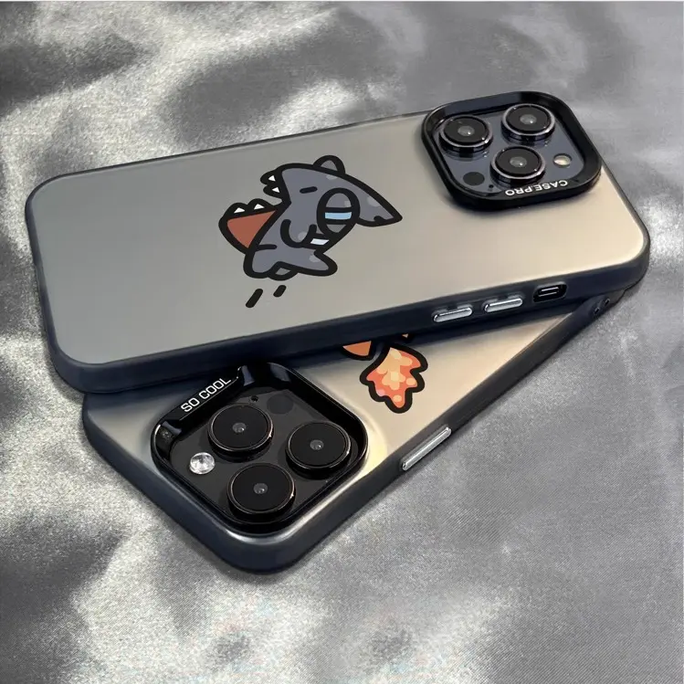 Military-Grade Shockproof Protective Phone Case, Slim Anti-Scratch Casing with Anime Sharks Pattern for iPhone 17 Pro Max, 16 Plus, 15, 14, 13, 12, 11, Air E - Mobile Phone Accessories, Smartphone
