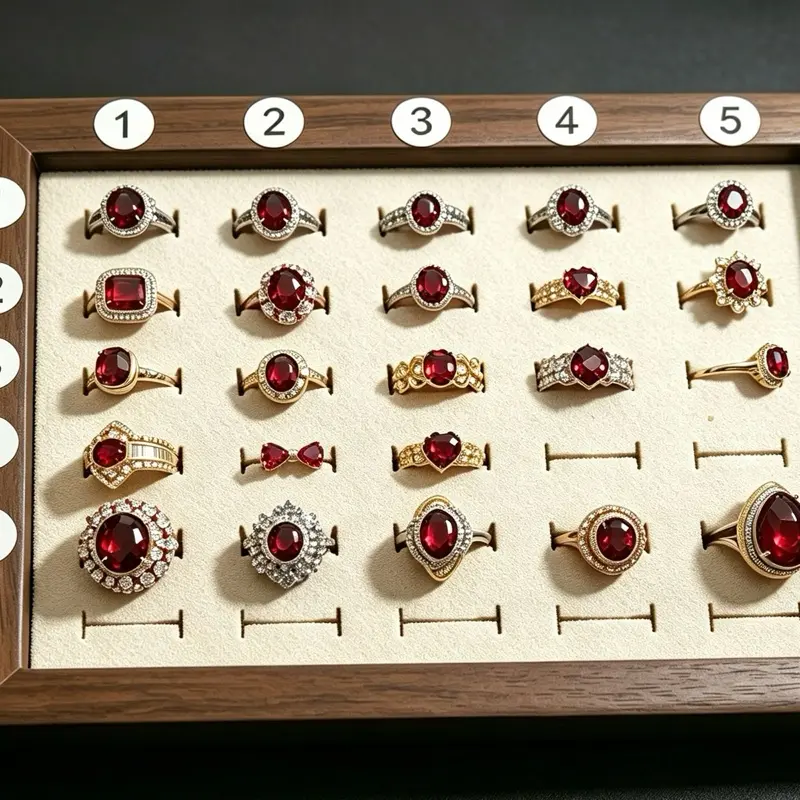 <PingEast jewelry > Garnet rings